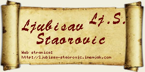 Ljubisav Staorović vizit kartica